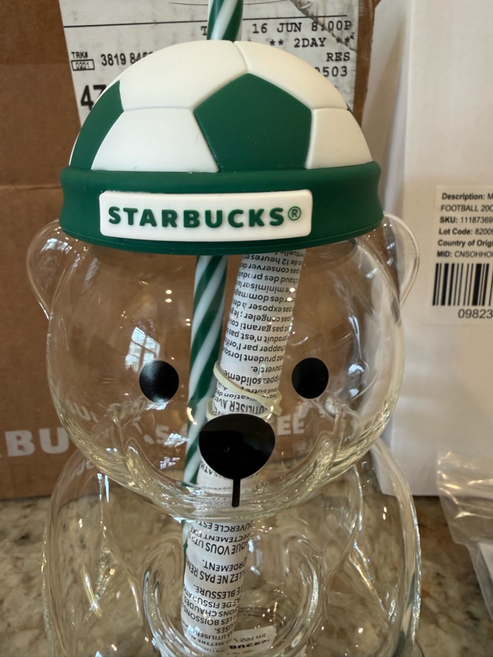 ⚽️🐻✨ NIB Starbucks Bearista FIFA World Cup Limited Edition Cold Cup Tumbler ✨🐻⚽️ - Picture 6 of 11
